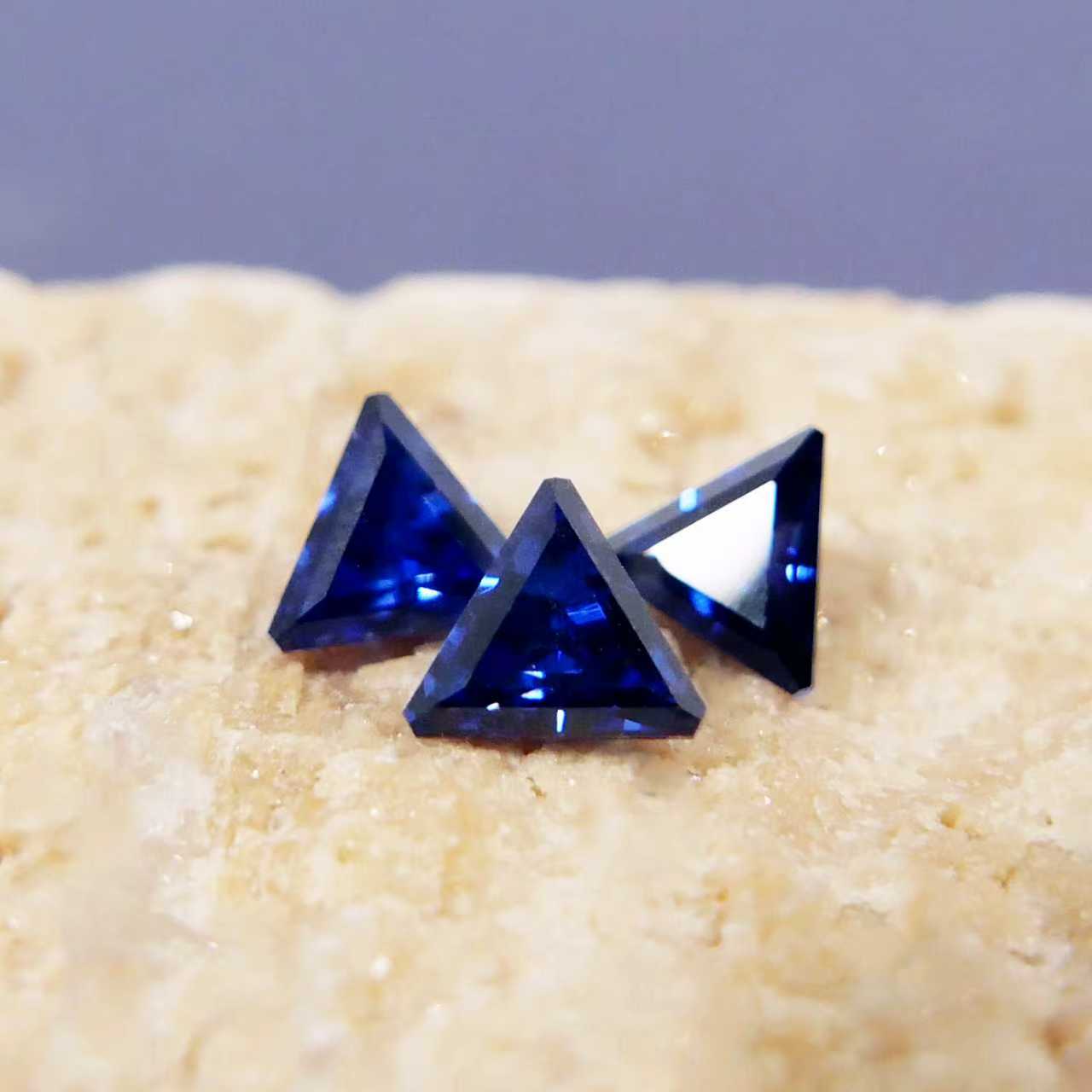 5.8mm length on each side Lab-Grown Sapphire