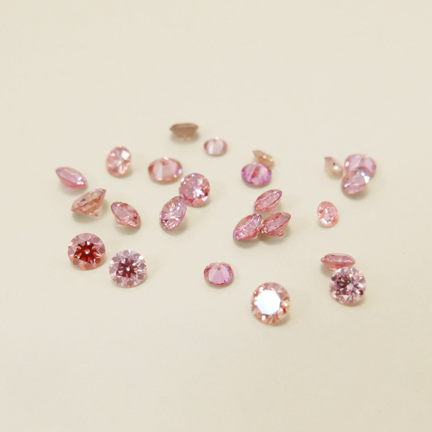 lab grow pink diamond melee