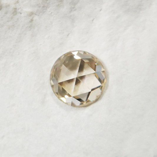 6.5mm diameter rose cut Champaine Moissanite