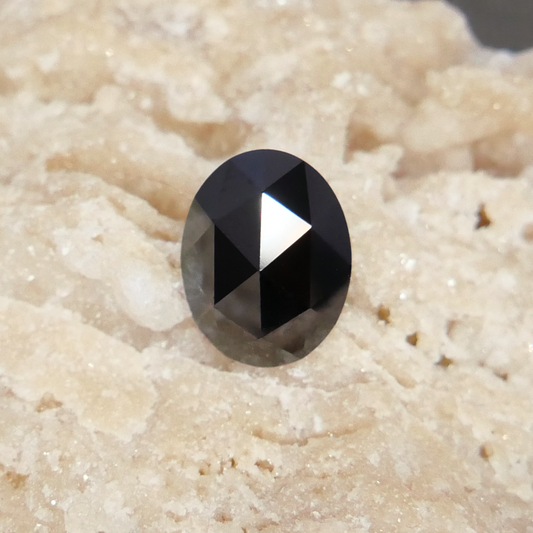 1.2ct oval rose cut Black Moissainte
