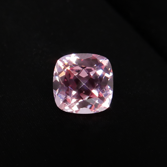cushion cut light pink paparacha color lab-grown sapphire