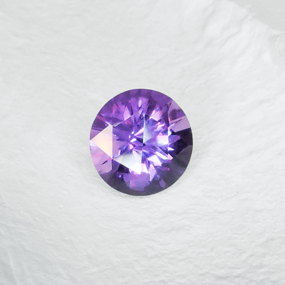 rose and brilliant mixed cut lab-grown sapphire