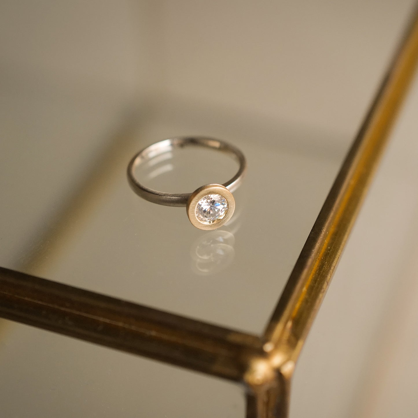 Aurora Solitare lab-grown diamond ring