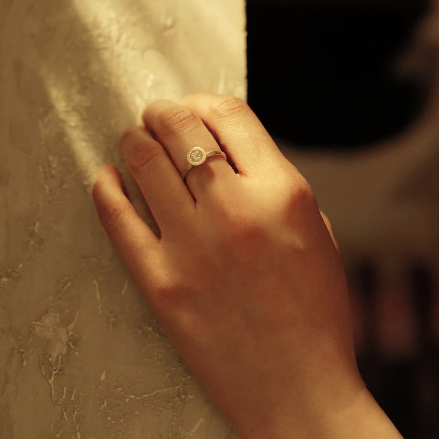 Aurora Solitare lab-grown diamond ring