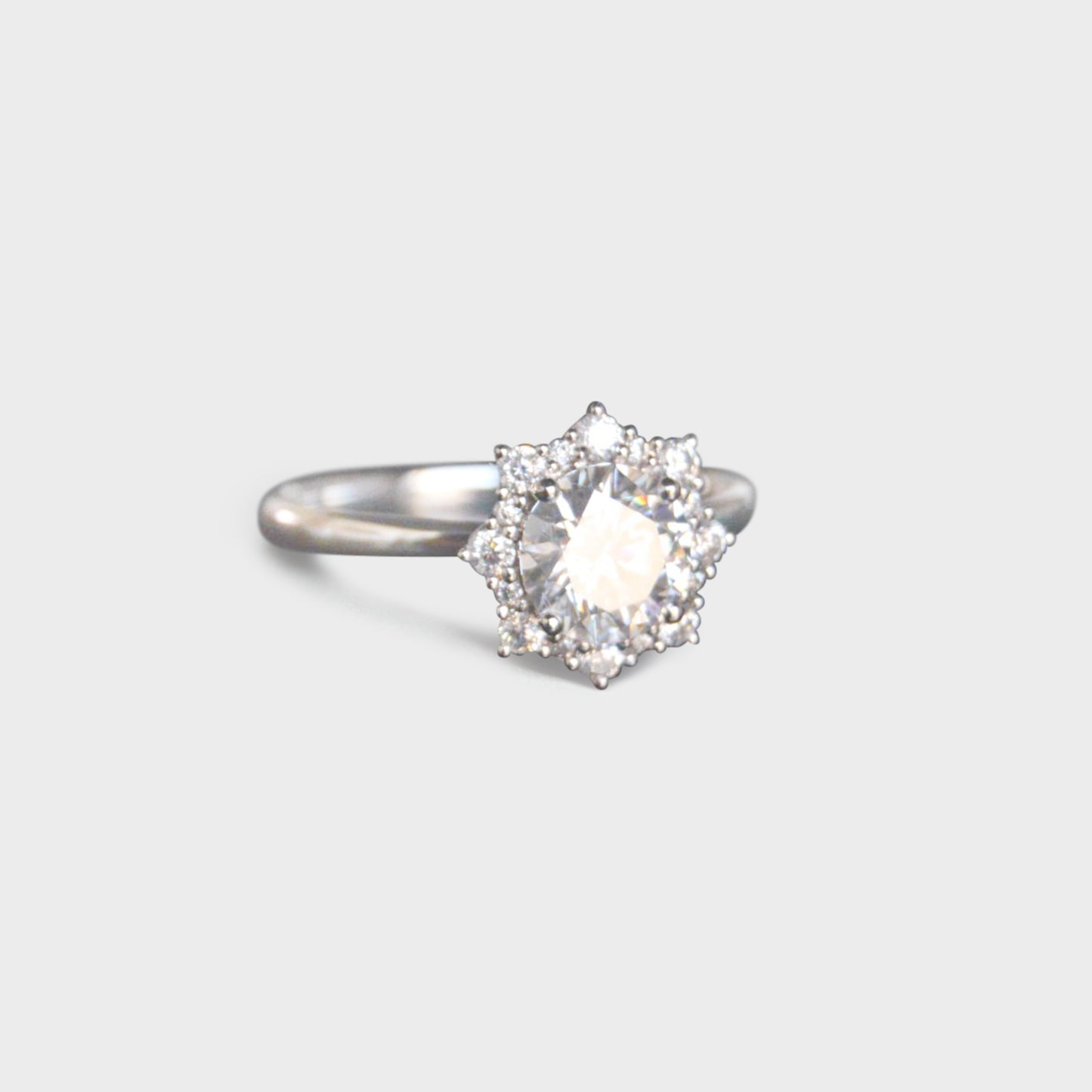 Snow Flake Six Prong Multi-stone Diamond Ring