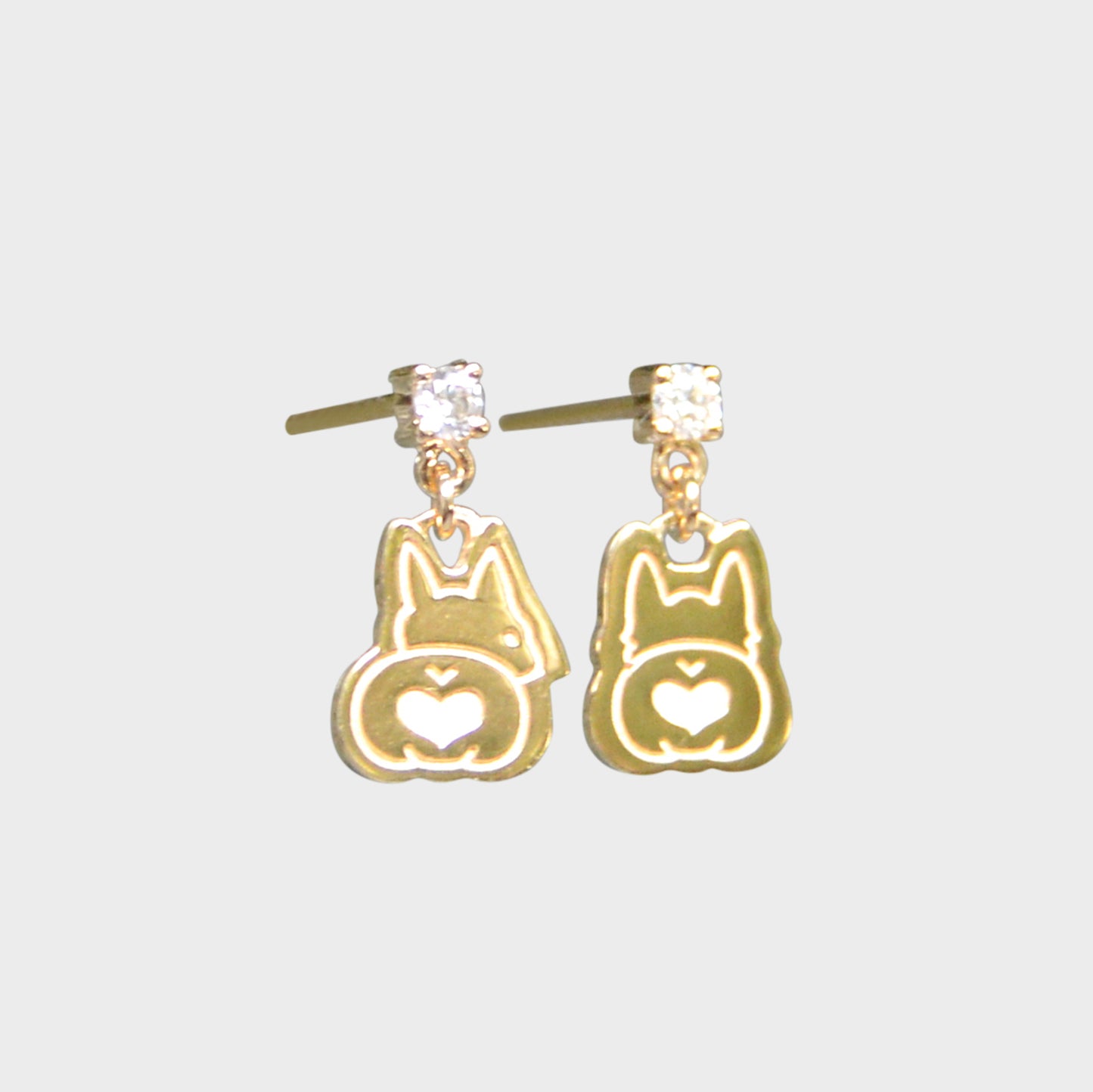 Customized Pet Diamond Earrings