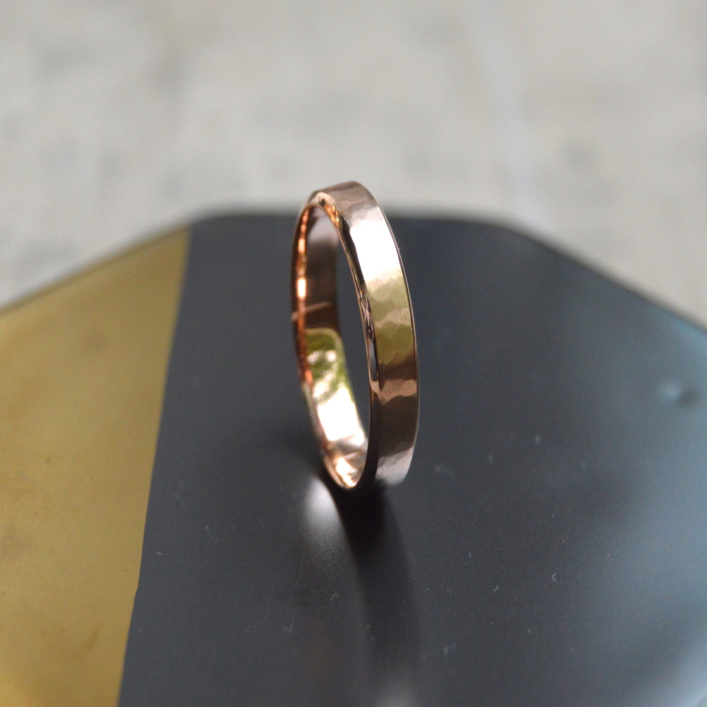 Hand-hammered Gold Band Ring