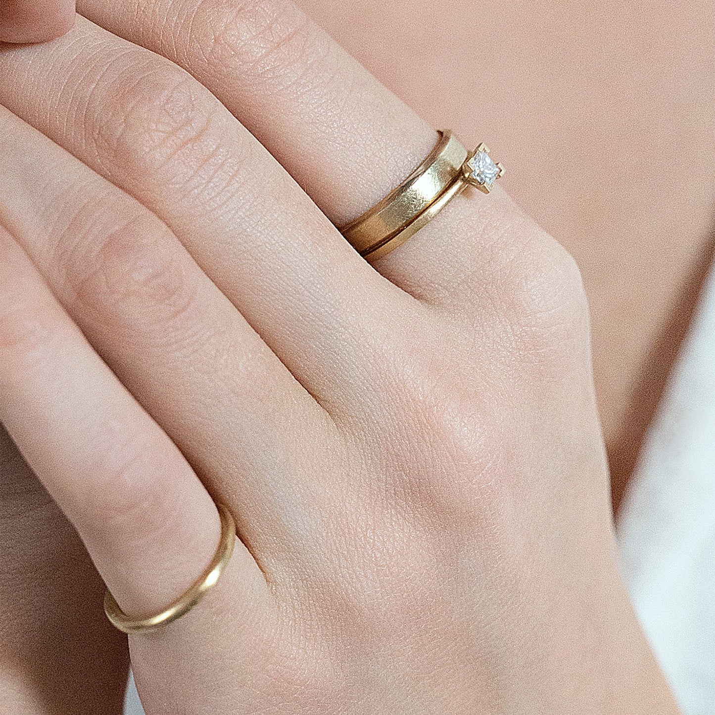 Hand-hammered Gold Band Ring