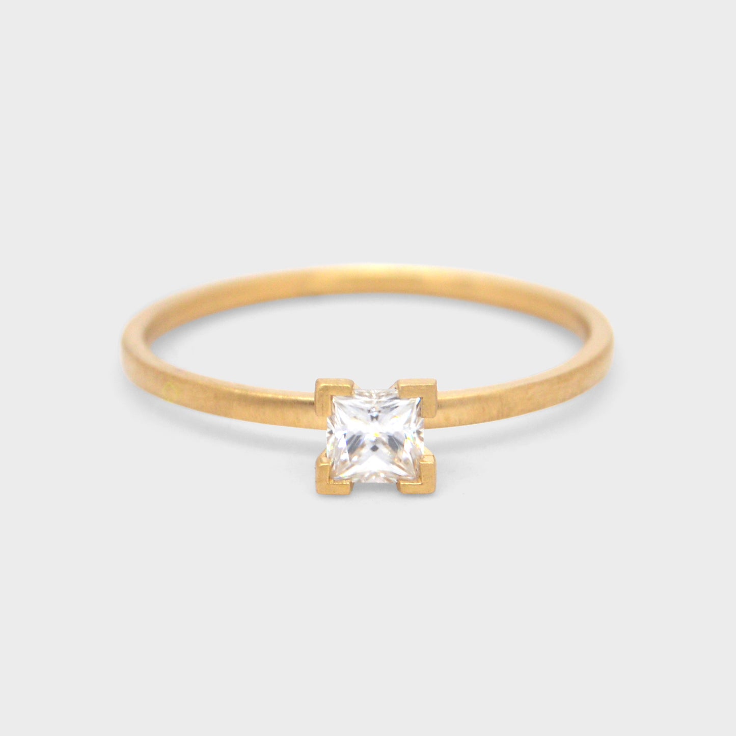 Cubic Square Princess Diamond Ring