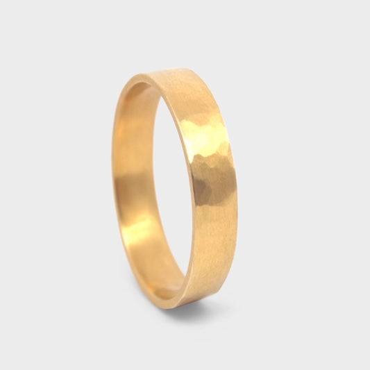 Hand-hammered Gold Band Ring