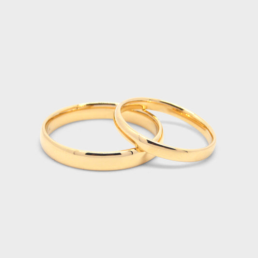 Smooth Hand-carved Classic Gold Ring