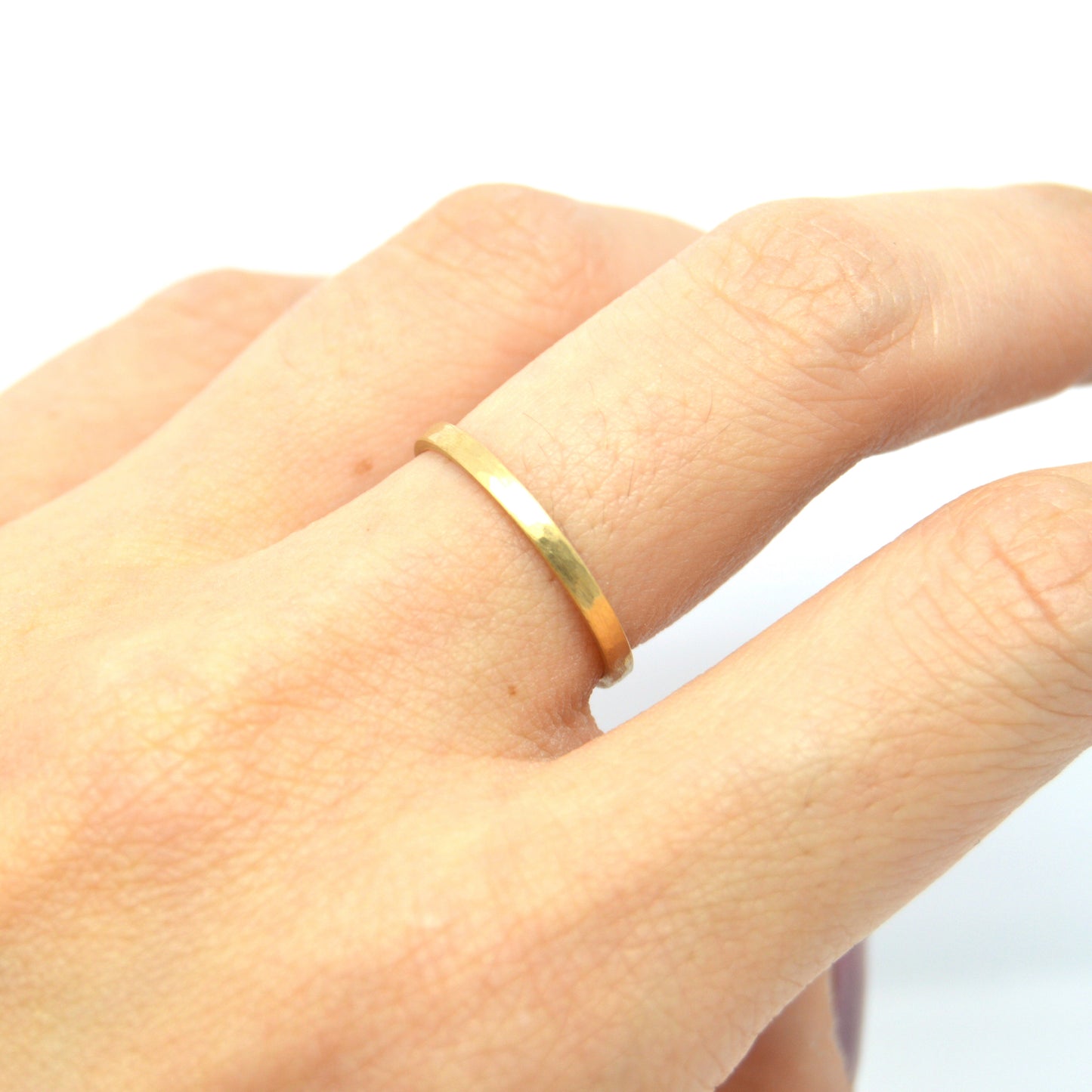 Hand-hammered Gold Band Ring