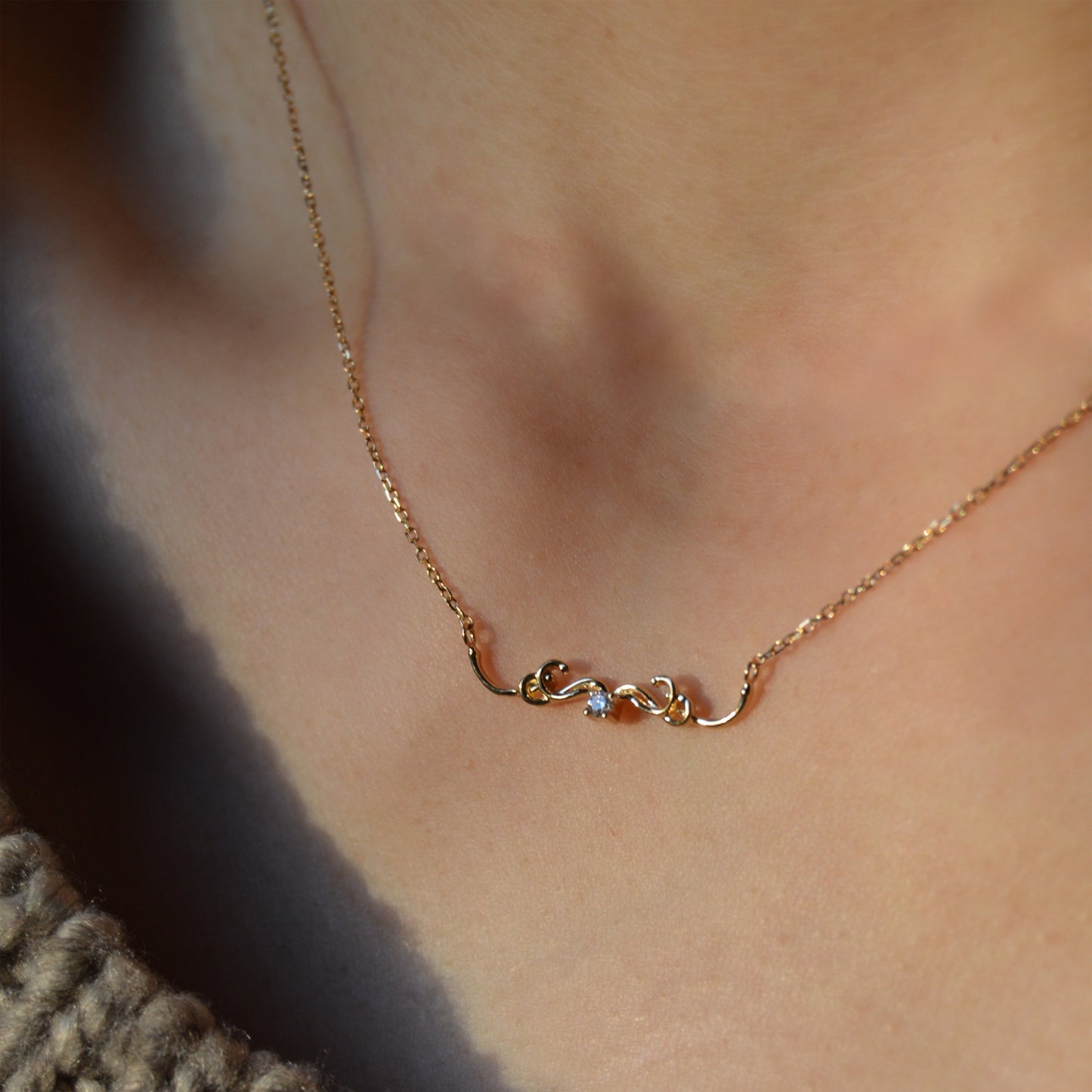 Cute Splash Diamond Necklace