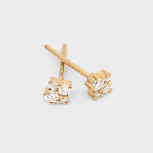 Rose Cluster Stud Earrings